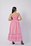 Women’s Pink Printed Sleeveless Maxi Dress