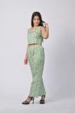 Chic Floral Crop Top and Pants Set