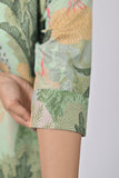 Elegant Green Floral Print Tunic Set