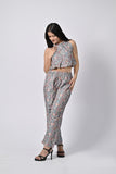 Chic Floral Crop Top and Pants Set
