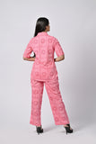 Soft Pink Printed Tunic and Pants Set