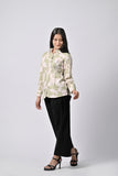 Women’s Green & Beige Abstract Print Shirt