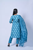 Elegant Blue Printed Salwar Kameez Set