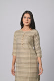 Women’s Beige Printed Straight Kurta