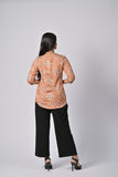Elegant Printed Top with Button Closure