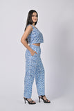 Chic Floral Crop Top and Pants Set