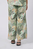 Elegant Green Floral Print Tunic Set