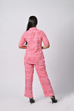 Soft Pink Printed Tunic and Pants Set