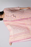 Soft Pink Floral Printed Cotton Kurti with Dupatta