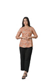 Elegant Printed Top with Button Closure