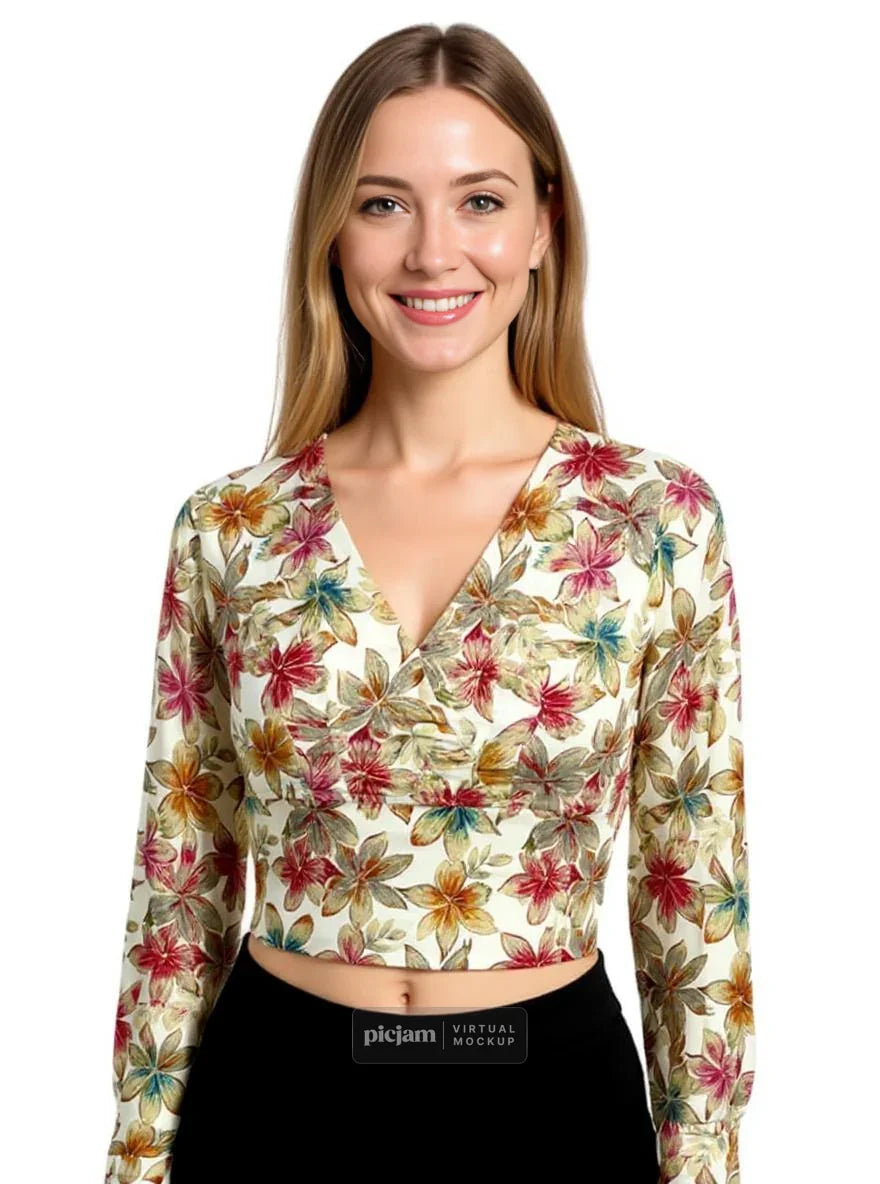 Long Sleeve Crop Top - Belle Noor
