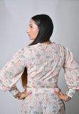 Muslin Silk Printed Top Crop - Belle Noor