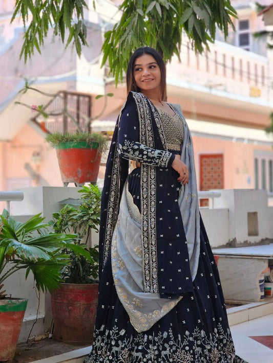 Designer Fox Georgette Sequins Work Lehenga Choli Perfect for Weddings